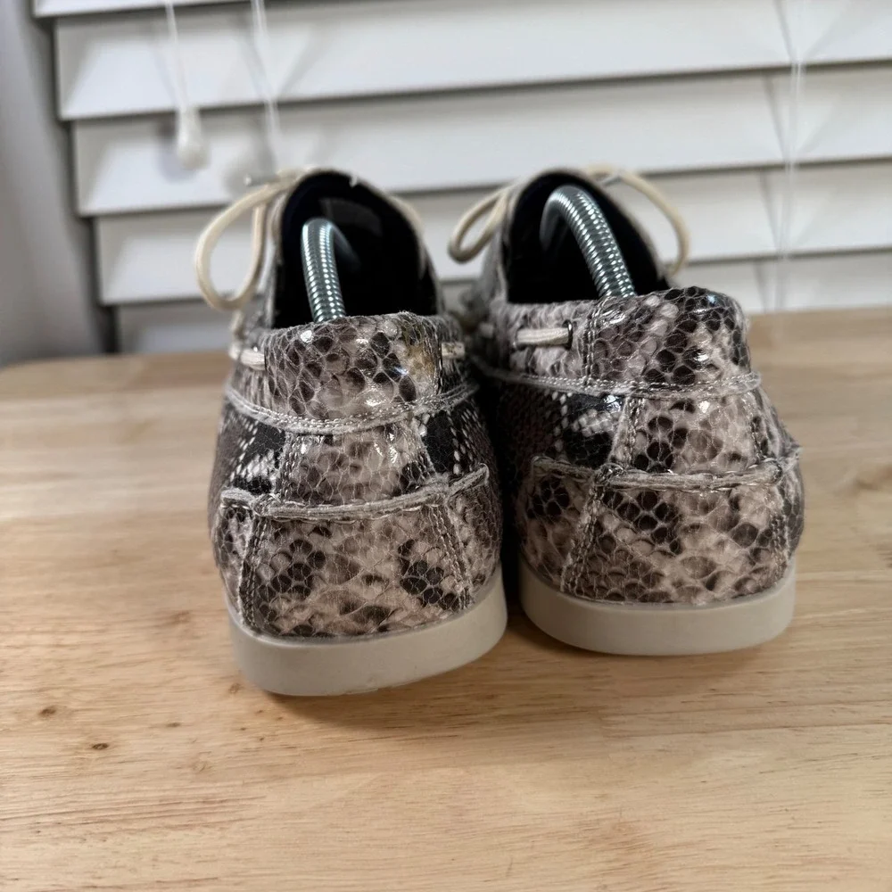 Steve Madden Gametyme Boat Shoes Men's Snake Print Round Toe Casual - 13